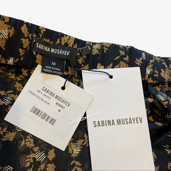 Sabina Musayev Sky Floral Print Wrap Skirt - Picture 8 of 10